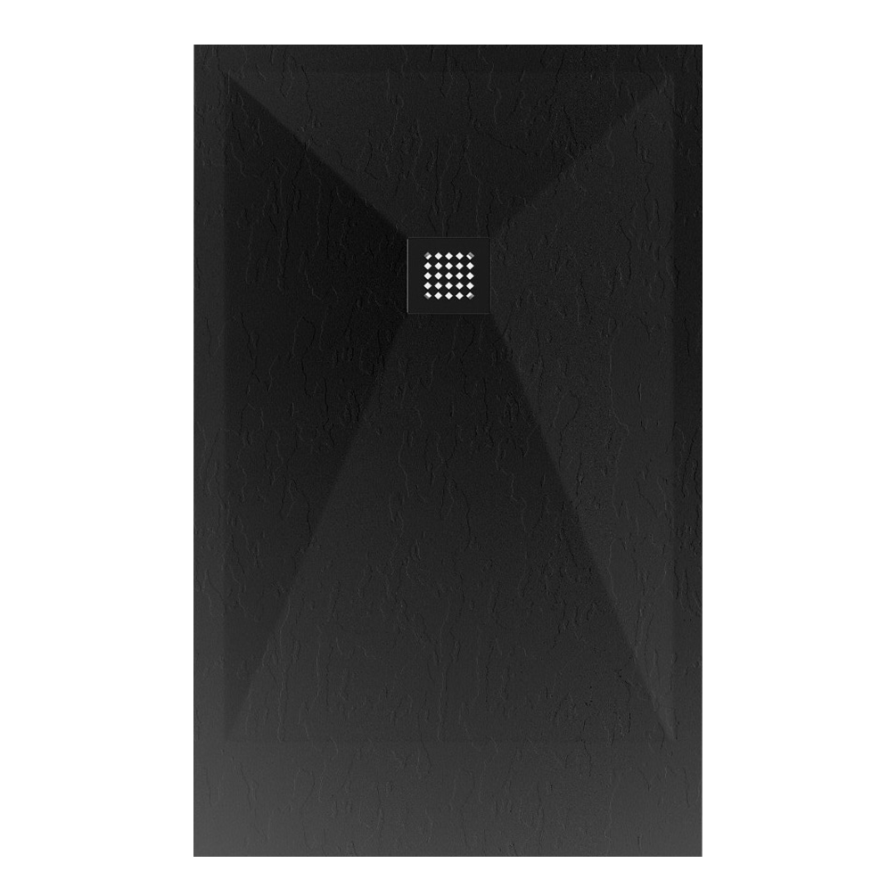 Cut out image of 1600 x 800 Black Shower Tray